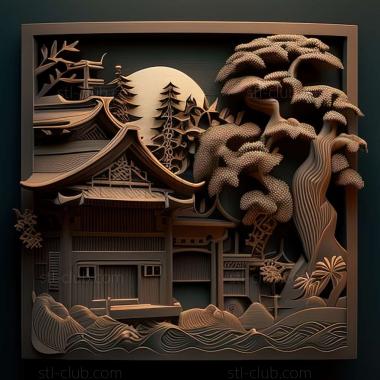 3D model Matsubara in Japan (STL)